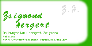 zsigmond hergert business card